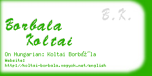 borbala koltai business card